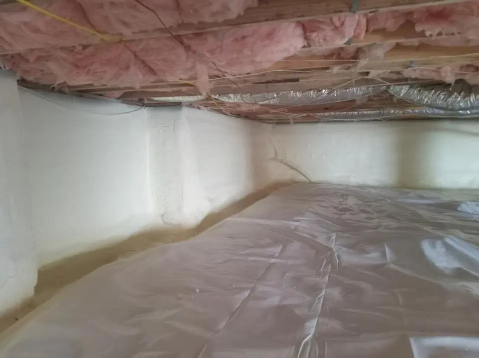 Crawl space encapsulation with closed-cell spray foam for Attic Insulation in Orange